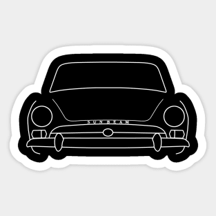 Sunbeam Alpine Series classic car outline graphic (white) Sticker